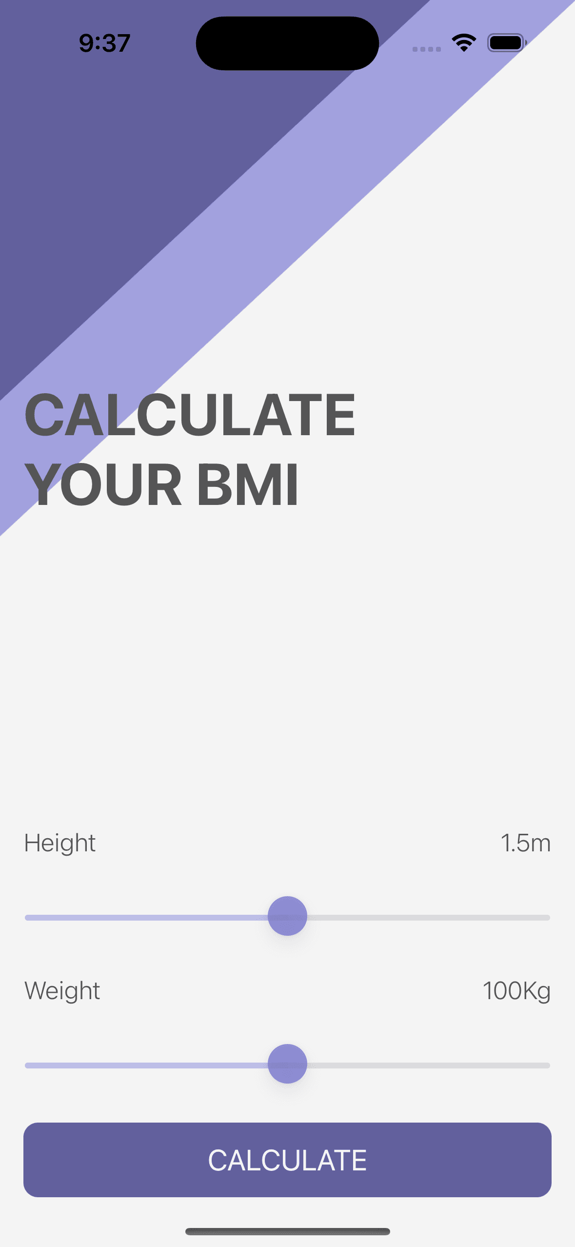 BMI Calculator - Project Screenshot